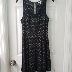 Candie's Black/Cream Lace Dress
